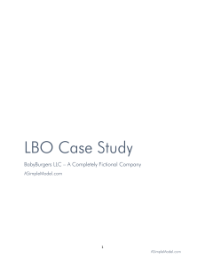 LBO Case Study: BabyBurgers LLC Financial Model Exercise