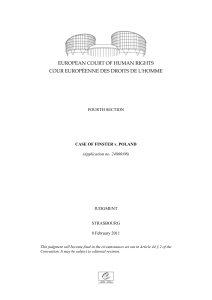 ECtHR Finster v Poland