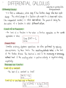 Differential-Calculus-Notes
