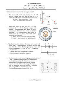 Quis Fisika Dasar 2, jam 7