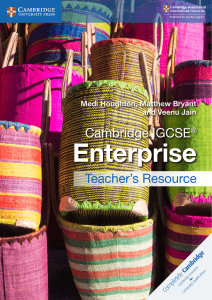 IGCSE Enterprise Teachers Resource