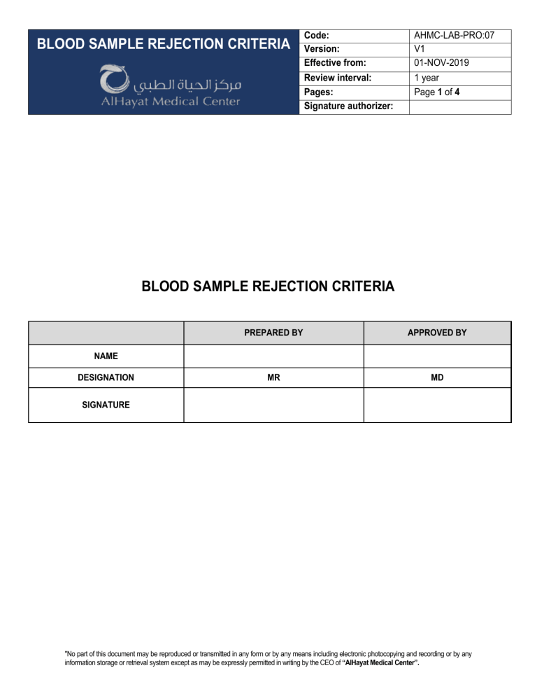 blood-sample-rejection-criteria