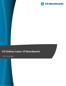CIS Debian Linux 10 Benchmark v1.0.0