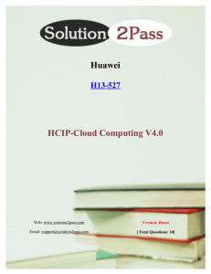 Huawei H13-527 Practice Test