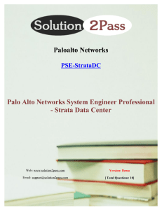 Paloalto Networks PSE-StrataDC Practice Test