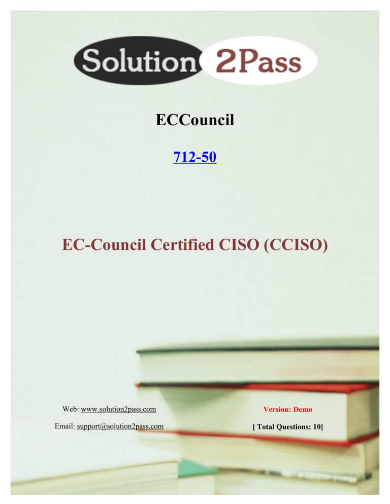 ECCouncil 712-50 Practice Test