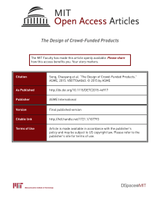 The design of crowd-funded products