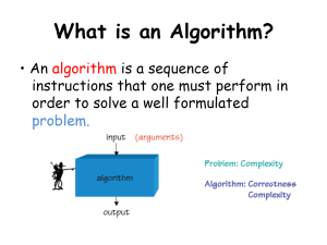 What is an Algorithm 