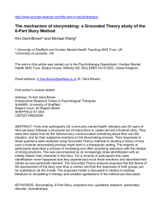 The mechanism of storymaking A Grounded Theory study of the 6-Part Story Method. 