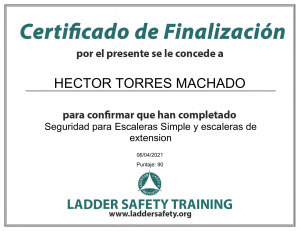Hector Alan Torres Machado   Single and Extension Ladder Safety   Exp 04-06-21