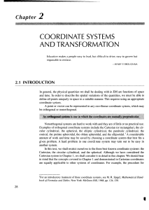 COORDINATE SYSTEMS