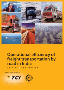 Freight Transportation Efficiency in India: 2014-15 Report