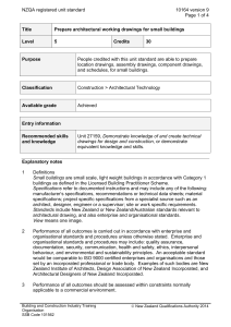 Architectural Drawings Unit Standard