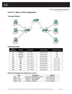 Basic VLAN configuration