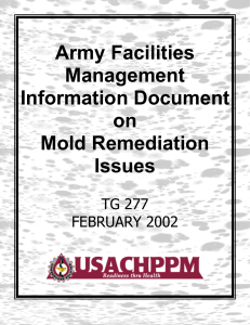 TG277 - Army Facilities Management Information Document on Mold Remediation Issues