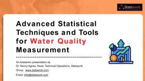 Advanced Statistical Techniques and Tools for Water Quality Measurement - Statswork