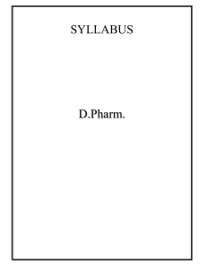 diploma pharmacy syllabus