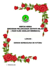 Kertas Kerja Pelancaran Aktiviti NILAM SK Kitobu