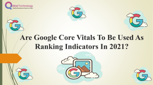 Are Google Core Vitals To Be Used As Ranking Indicators in 2021