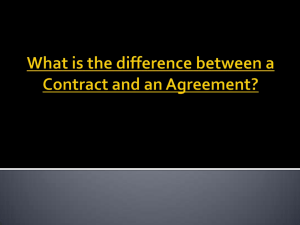 What is the difference between a Contract and an Agreement