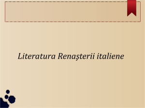 Literatura Renaşterii italiene