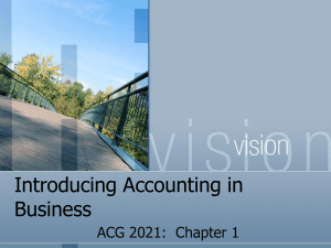 Accounting & Business Introduction