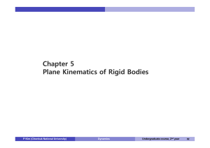 Chapter 5 Plane Kinematics of Rigid Bodi