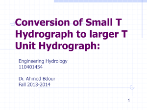 6- Conversion of Small T Hydrograph to larger T Unit Hydrograph