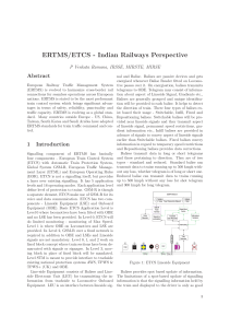 ERTMS ETCS - Indian Railways Perspective