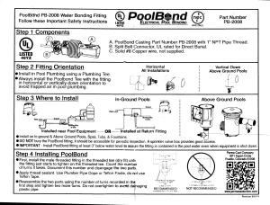 Electrical Pool Bonding (at Pump) Instructions