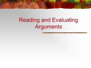 Analyzing Arguments PPT