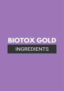 Biotox Gold Ingredients 2.0 Nutrition