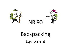 Backpacking Equipment