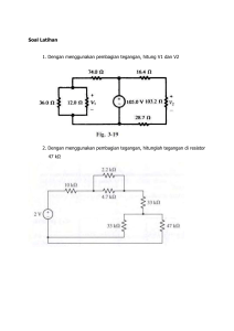 Soal Latihan Rangkaian Listrik: Pembagian Tegangan & Arus