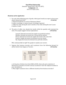 ECO 101 Assignment II