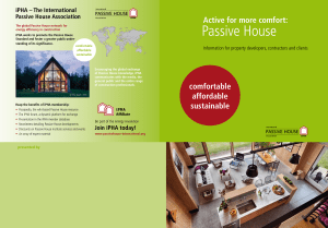 Passive House Active for more comfort brochure