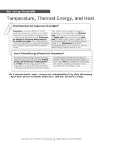 Thermal Energy Packet