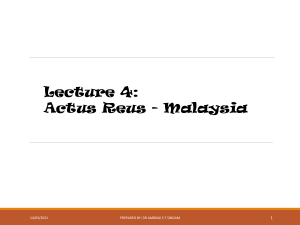 Week 4 Actus Reus Causation and MR