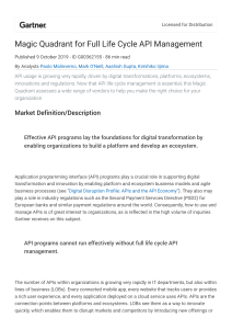 API Management Magic Quadrant: Vendor Assessment