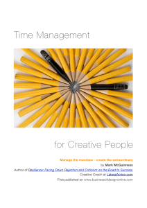 Time Management for Creative People - Mark McGuinness