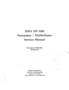 Zoll PD 1200 - Service manual