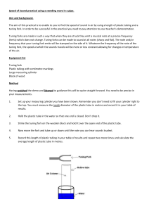 Speed of Sound practical using a standing wave in a pipe