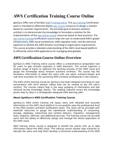 AWS Certification Training Course Online