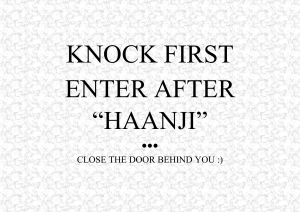 KNOCK FIRST