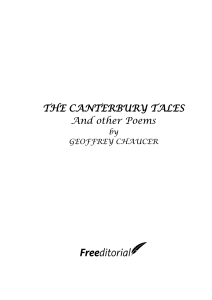 THE CANTERBURY TALES (1)