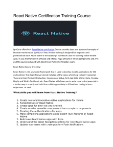React Native Certification
