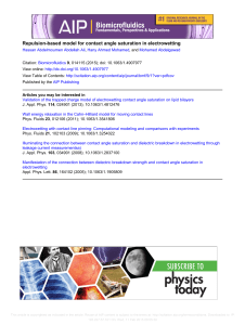 Repulsion-based model for contact angle saturation phenomenon