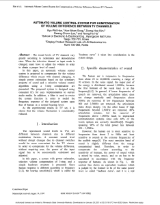 Automatic Volume Control System for Compensation of Volume Difference Between TV Channels