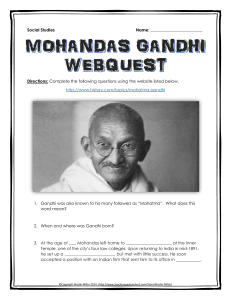 Gandhi Webquest