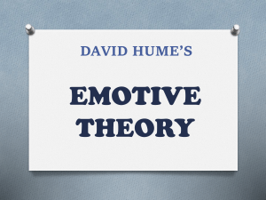 Hume's Emotive Theory